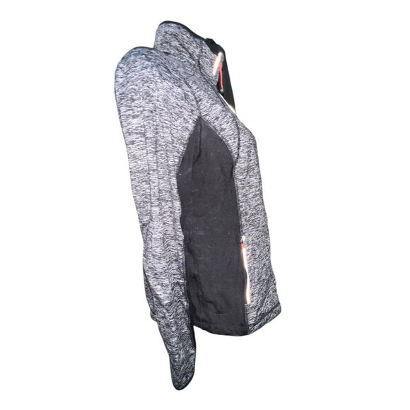 Tangerine Black Full-Zip Athletic Jacket Sz XL Reflective Accents High Neck And - Picture 10 of 11